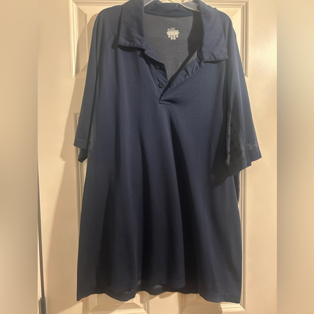 Under Armour Dark Blue Polo Golf  Shirt